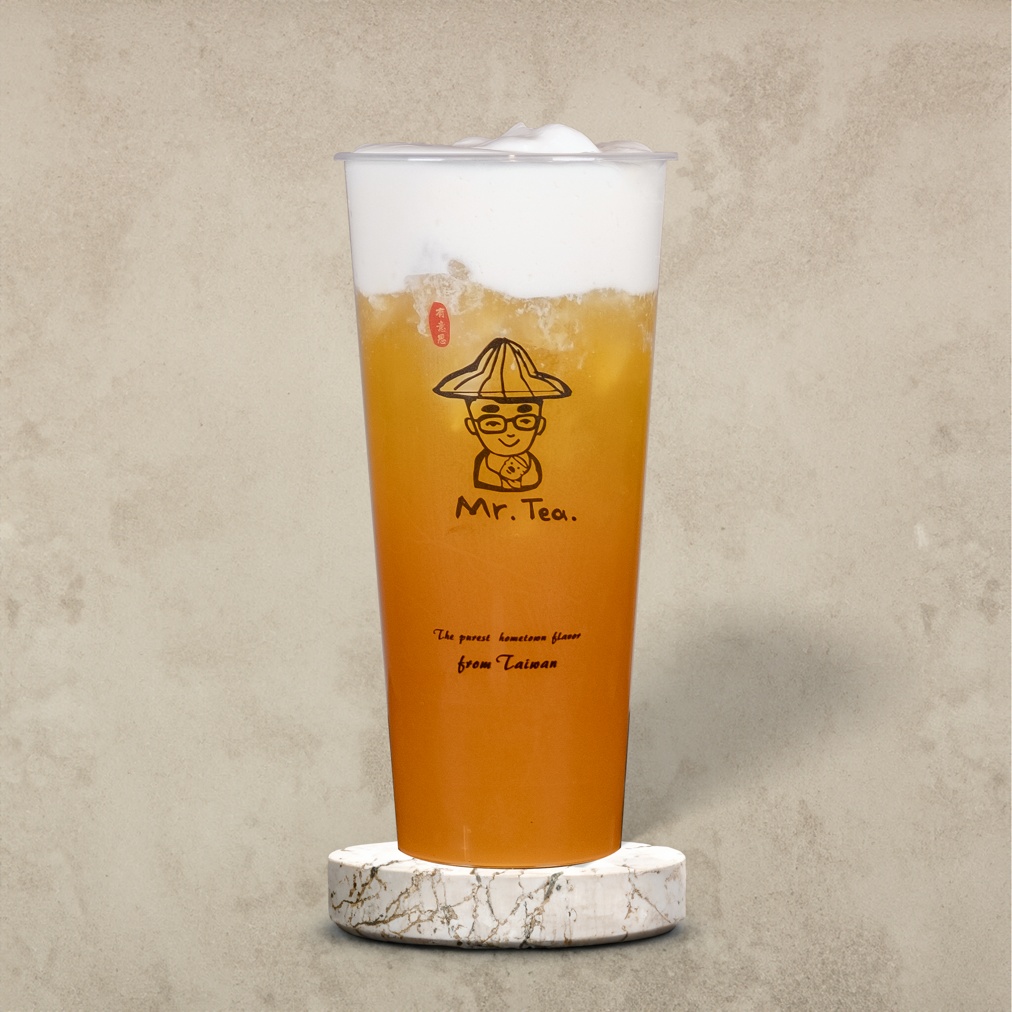 Cheese Float Honey Peach Ice Tea